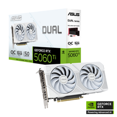 ASUS Dual GeForce RTX™ 5060 Ti 16GB GDDR7 White OC Edition