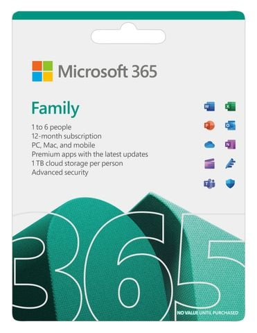 Phần mềm M365 Family Subscr PK Lic 1YR Online APAC EM ESD (EP2-36890) - Key điện tử