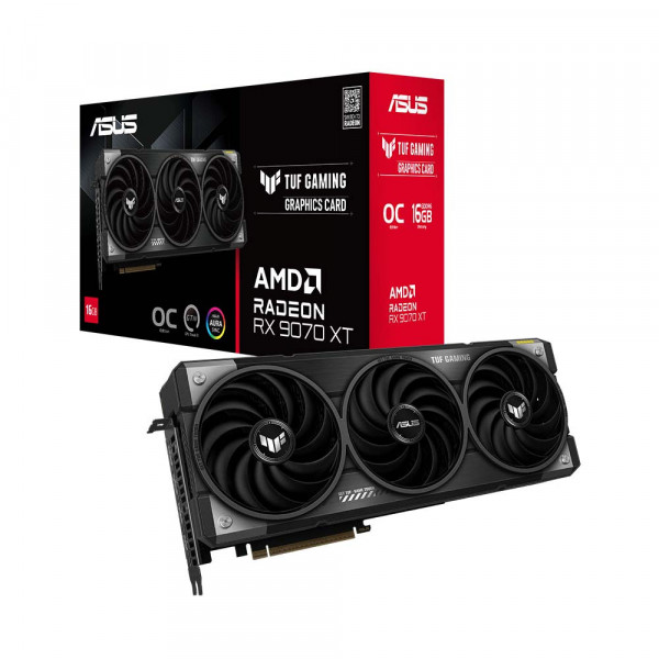 Card Màn Hình Asus TUF Gaming Radeon RX 9070 XT OC Edition 16GB GDDR6 (TUF-RX9070XT-O16G-GAMING)