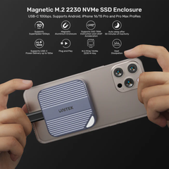 Vỏ ổ cứng SSD NVMe M.2 2230 từ tính UNITEK S1244AGY01