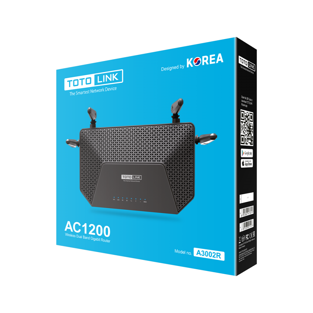 A3002R V4 - Router Wi-Fi băng tần kép Gigabit AC1200