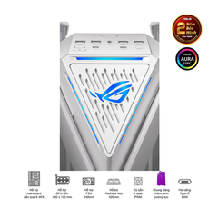 VỎ CASE ASUS GR701 ROG HYPERION WHITE EDITION (EATX,FULL TOWER,MÀU TRẮNG)