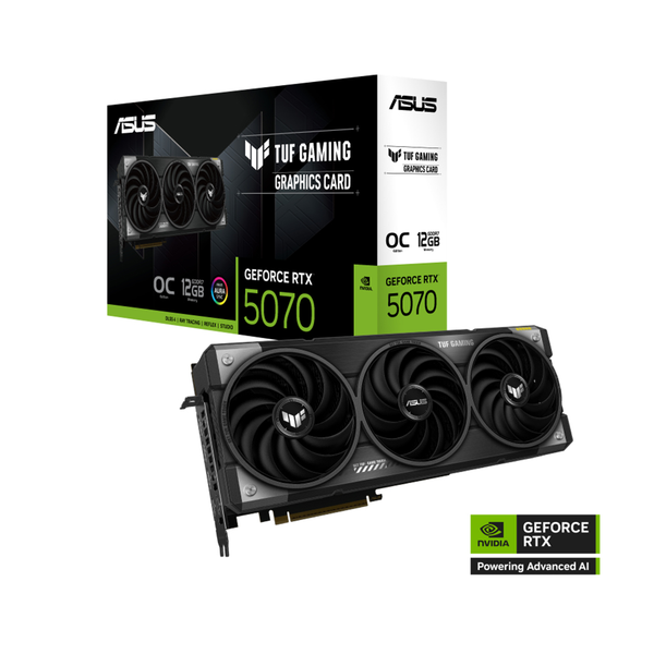 VGA ASUS TUF Gaming RTX 5070 12GB GDDR7 OC Edition (TUF-RTX5070-O12G-GAMING)