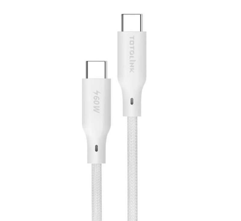 T601CC - Cáp bọc dù USB-C to USB-C 1m, sạc nhanh mạnh mẽ 60W, truyền dữ liệu tốc độ cao.