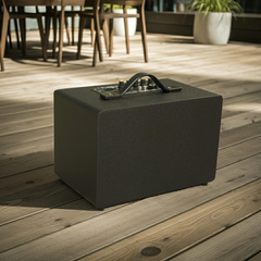 Loa Bluetooth G85 Goldsound, công suất 85w, Bass 4 inch, Treble 2 inch, 2 cổng micro, Bluetooth 5.0, thiết kế loa thùng gỗ cao 20 cm, rộng 32 cm, sâu 20 cm