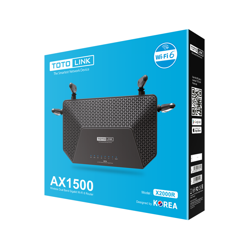 X2000R - Router Wi-Fi 6 băng tần kép Gigabit AX1500