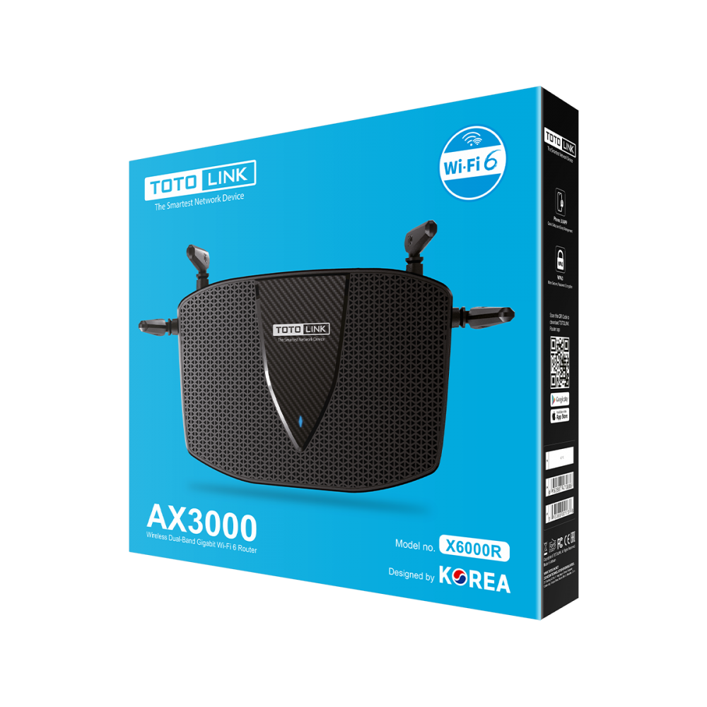 X6000R - Router Wi-Fi 6 băng tần kép Gigabit AX3000