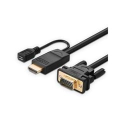 Cáp chuyển đổi HDMI to VGA 1,5m hỗ trợ nguồn chính hãng Ugreen 30449 cao cấp