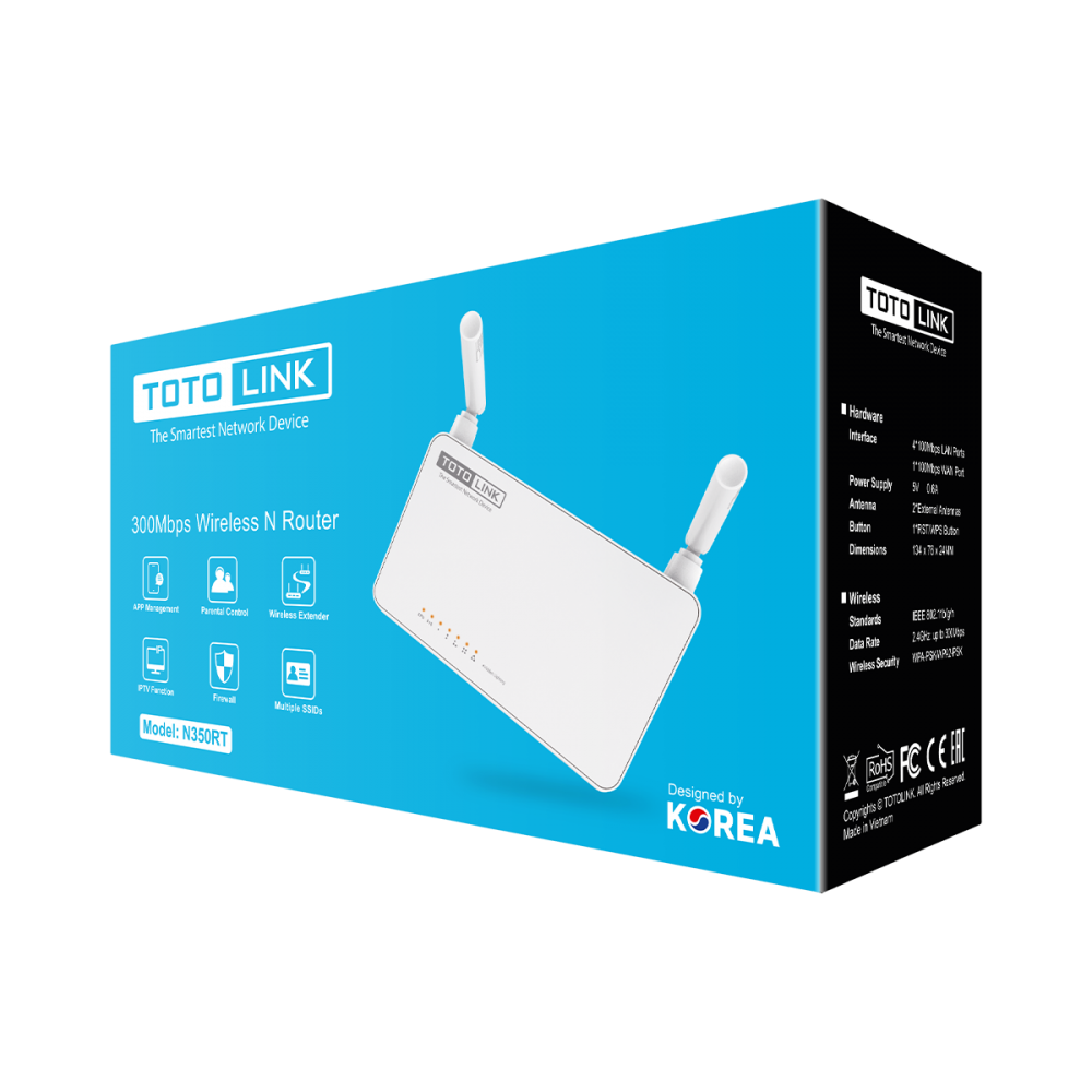N350RT - Router Wi-Fi chuẩn N 300Mbps