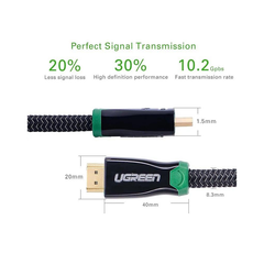 Cáp HDMI Ugreen 10295 (Dài 8m, Hỗ Trợ 4Kx2K, 3D, Full HD)