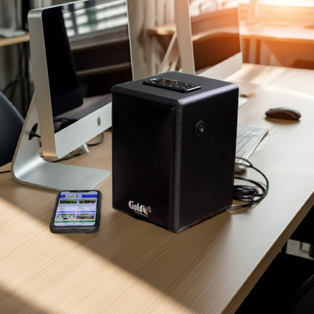 Loa bluetooth HiFi Goldsound G22, công suất 30w, Bass 3 inch, Tress 2 inch, bluetooth 5.0, cổng rca, khe usb, thiết kế loa thùng gỗ cao 22 cm, rộng 15 cm, sâu 15.5 cm. Bảo hành 12 tháng
