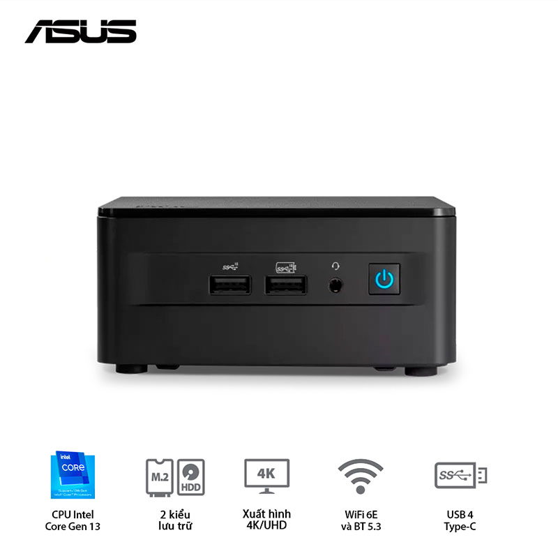 Máy tính Mini PC Asus NUC 13 Pro Tall i5-13420H RNUC13ANHH500000I (i5-13420H, Iris Xe Graphics)