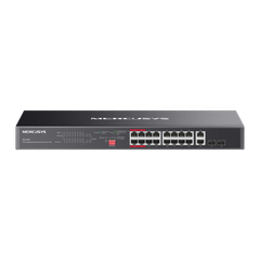 Bộ Chuyển Mạch Switch Mercusys Rackmount Gigabit 20 cổng với 16 cổng PoE+ MS120GP