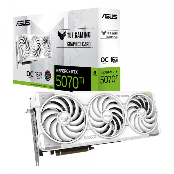 Card Màn Hình Asus TUF Gaming GeForce RTX 5070 Ti 16GB GDDR7 White OC Edition (TUF-RTX5070Ti-O16G-WHITE-GAMING)