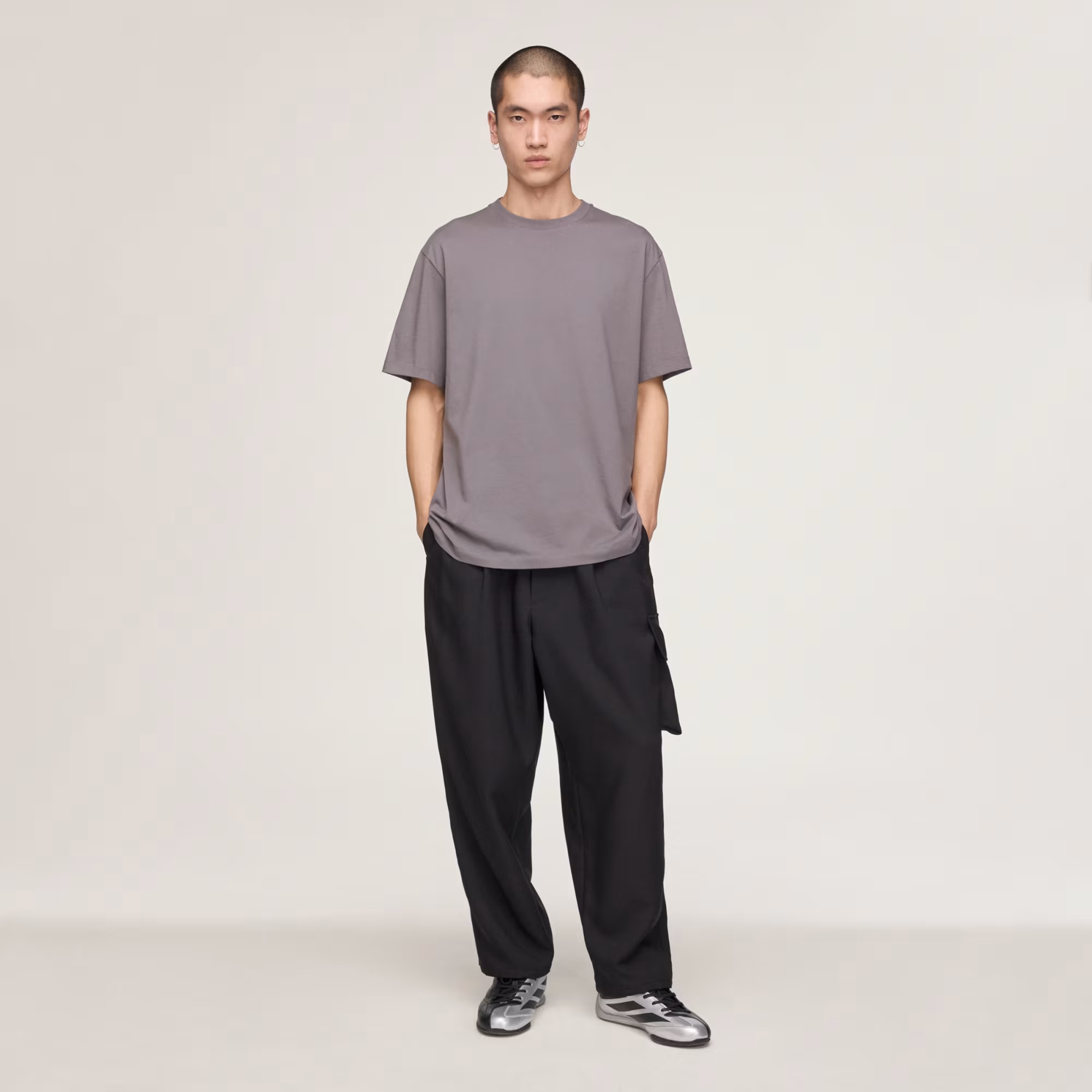 Áo Adidas Y-3 Mercedes Logo Stack Short Sleeve ‘Granite’ 