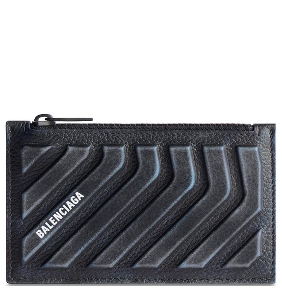  Ví Balenciaga Car Grained Calfskin Card Holder 'Black' 