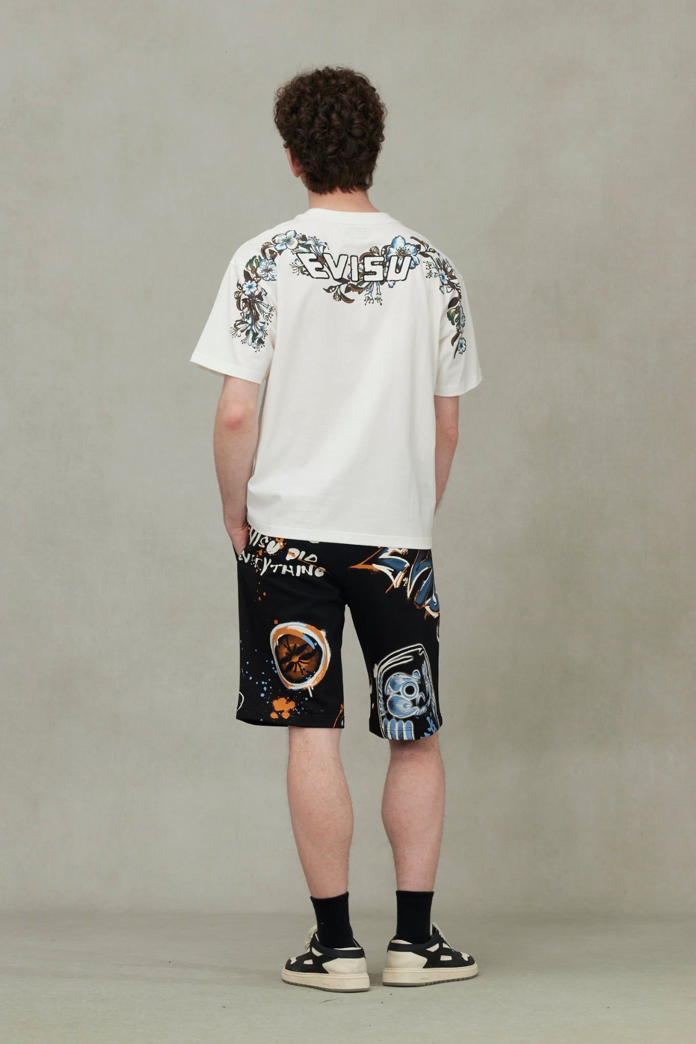  Áo Evisu Floral Daicock Logo Loose Fit T-Shirt 'White' 