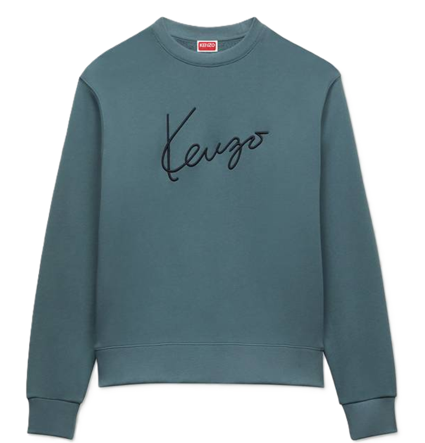  Áo Kenzo Signature Embroidered Sweatshirt 'Anthracite' 
