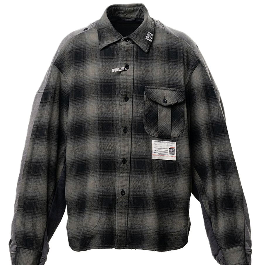  Áo Maison Mihara Yasuhiro Front Back Check 'Black Grey' 