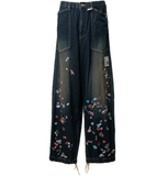  Quần Maison Mihara Yasuhiro Kid Sticker Printed Baker 'Indigo' 