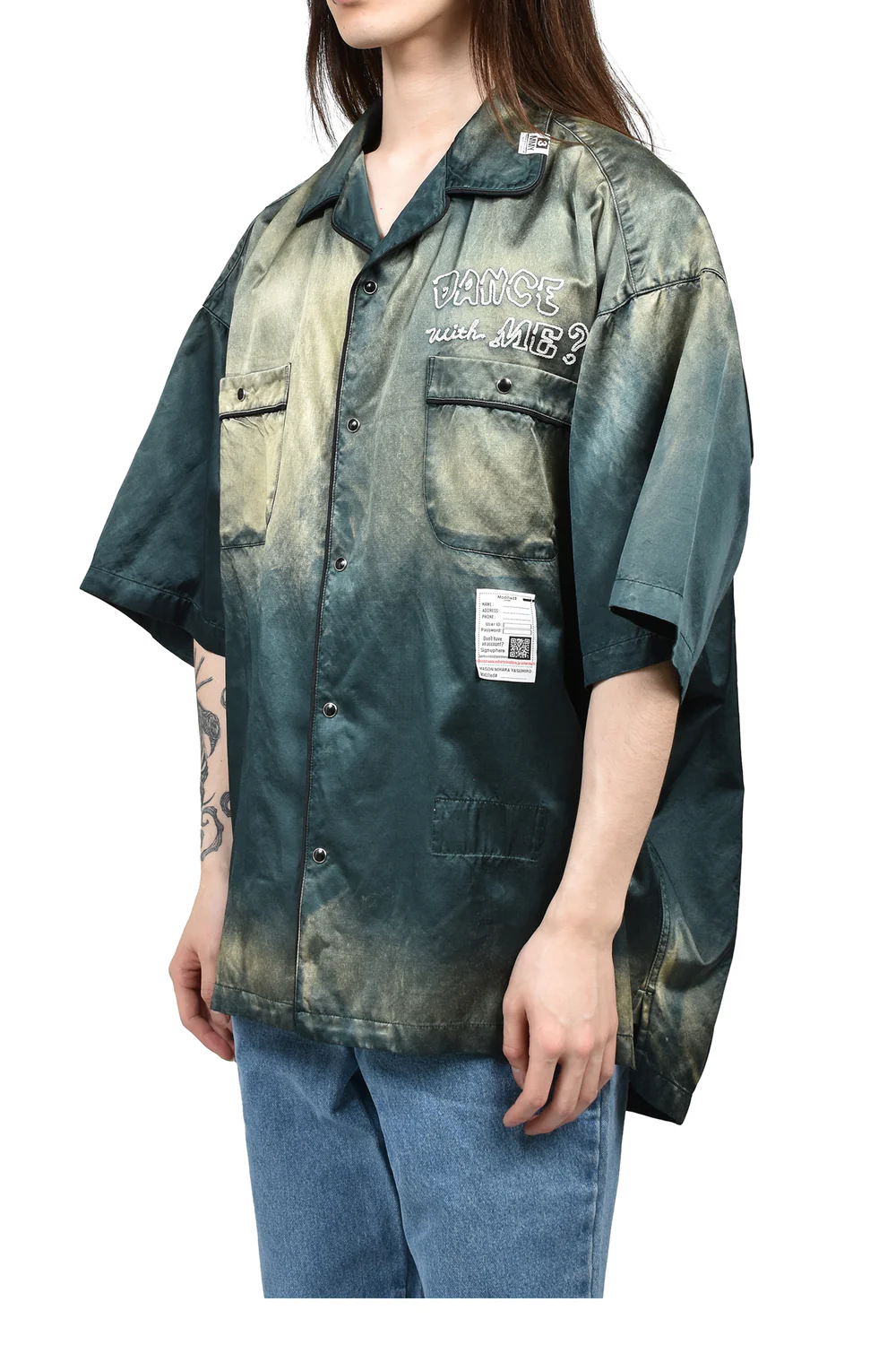  Áo Maison Mihara Yasuhiro Sun Faded Like Satin 'Dark Green' 