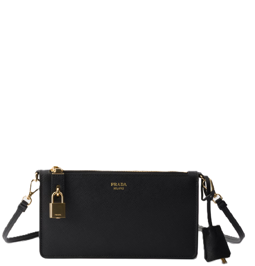  Túi Nữ Prada Saffiano Leather Smartphone Pouch 'Black' 