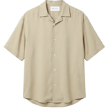  Áo Ami Paris Boxy Short Sleeve Embroidered Shirt 'Beige' 