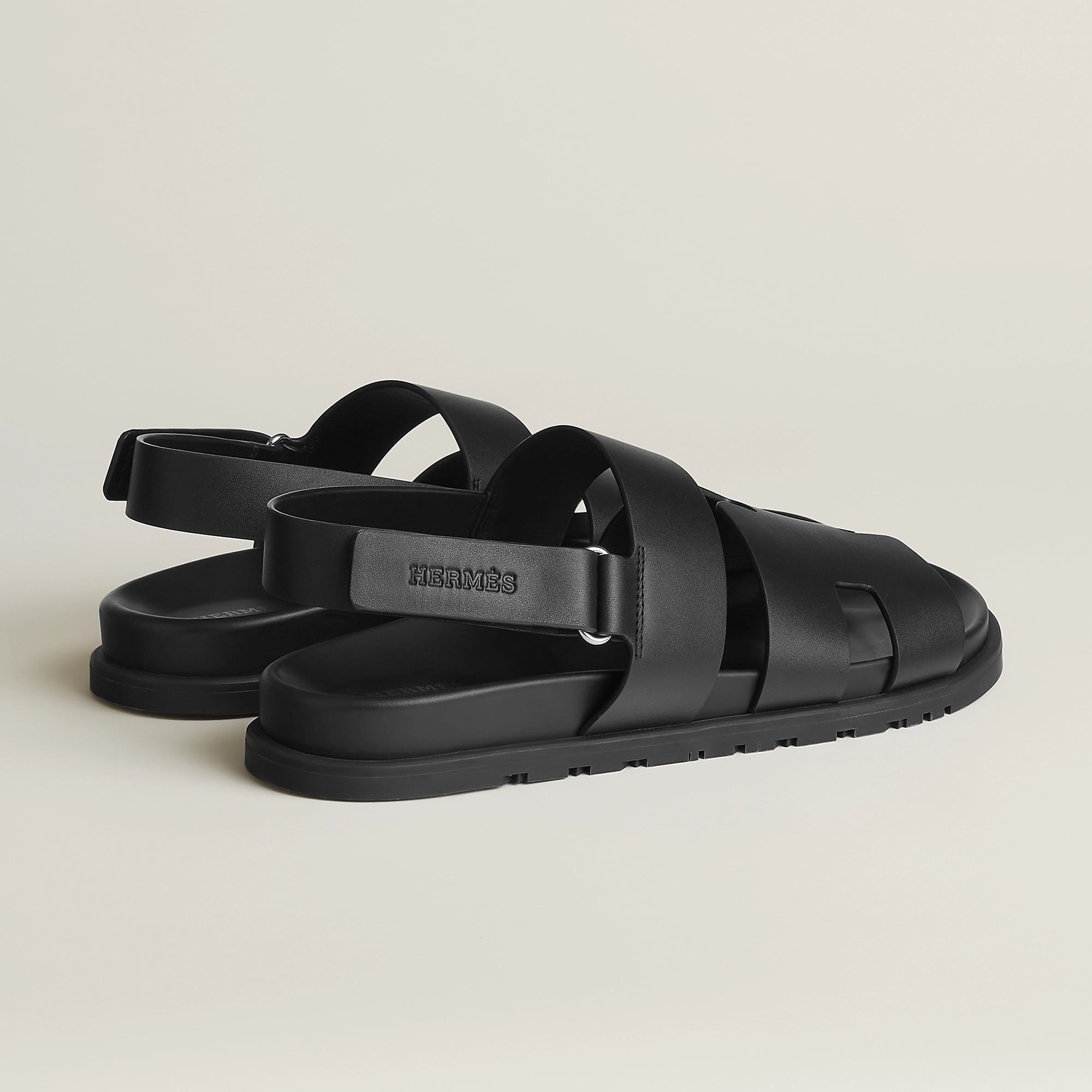  Dép Nam Hermes Genius Sandal 'Noir' 