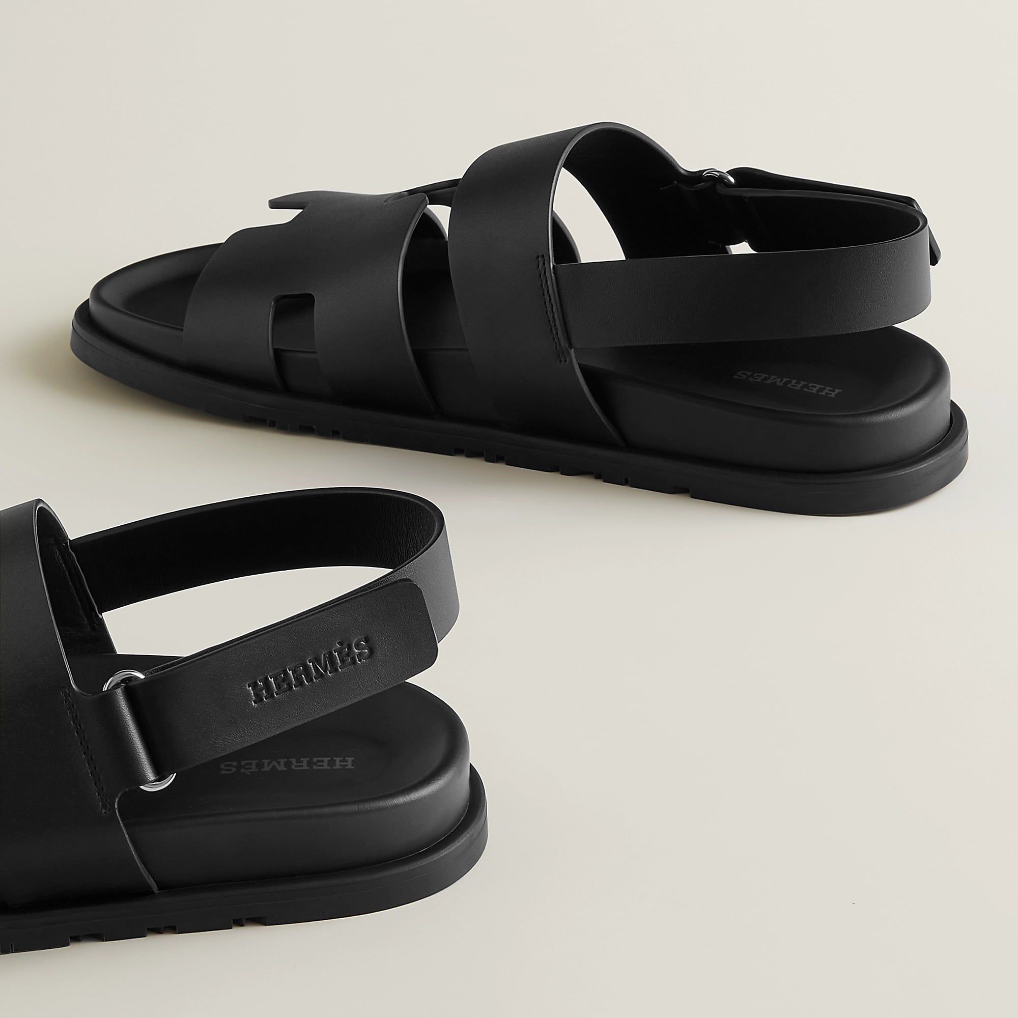  Dép Nam Hermes Genius Sandal 'Noir' 