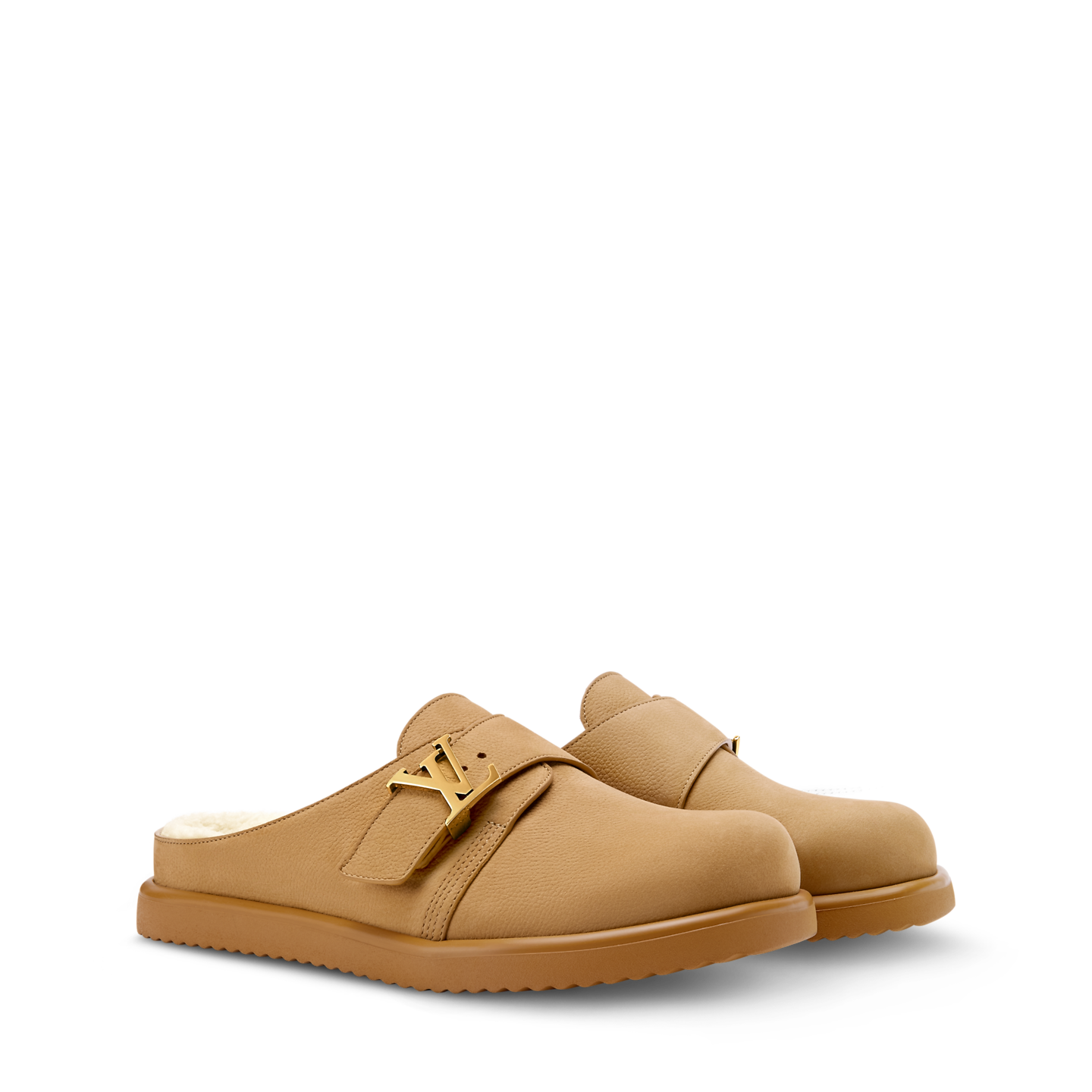  Dép Nam Louis Vuitton LV Easy Mules 'Beige' 
