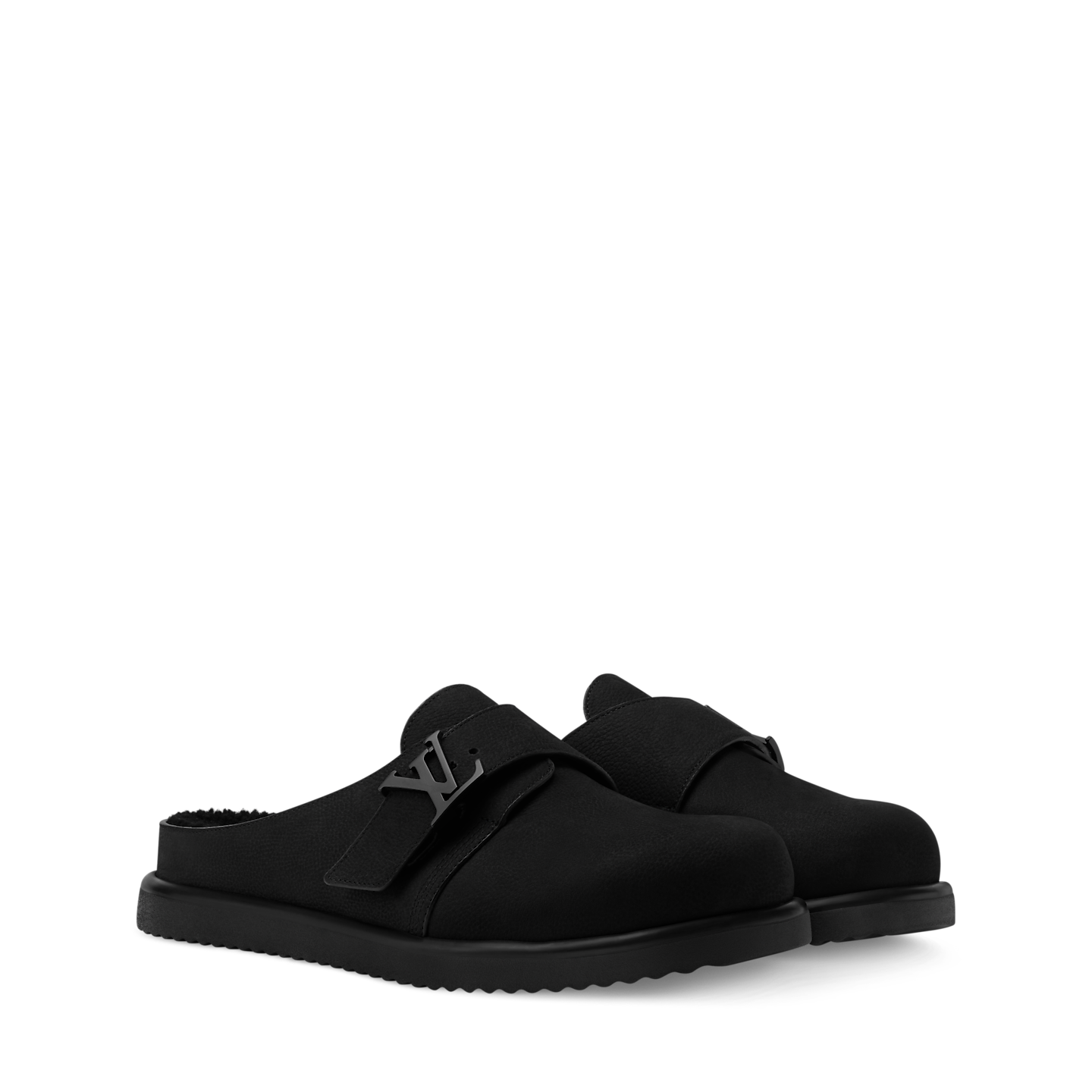  Dép Nam Louis Vuitton LV Easy Mules 'Black' 