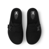  Dép Nam Louis Vuitton LV Easy Mules 'Black' 
