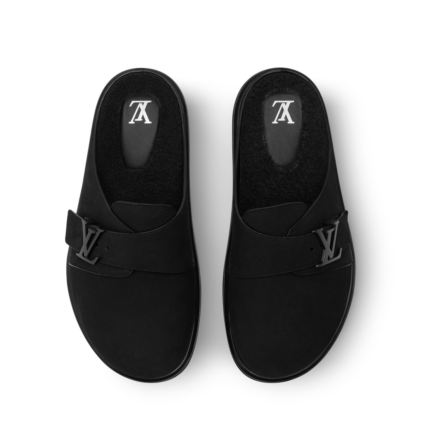  Dép Nam Louis Vuitton LV Easy Mules 'Black' 