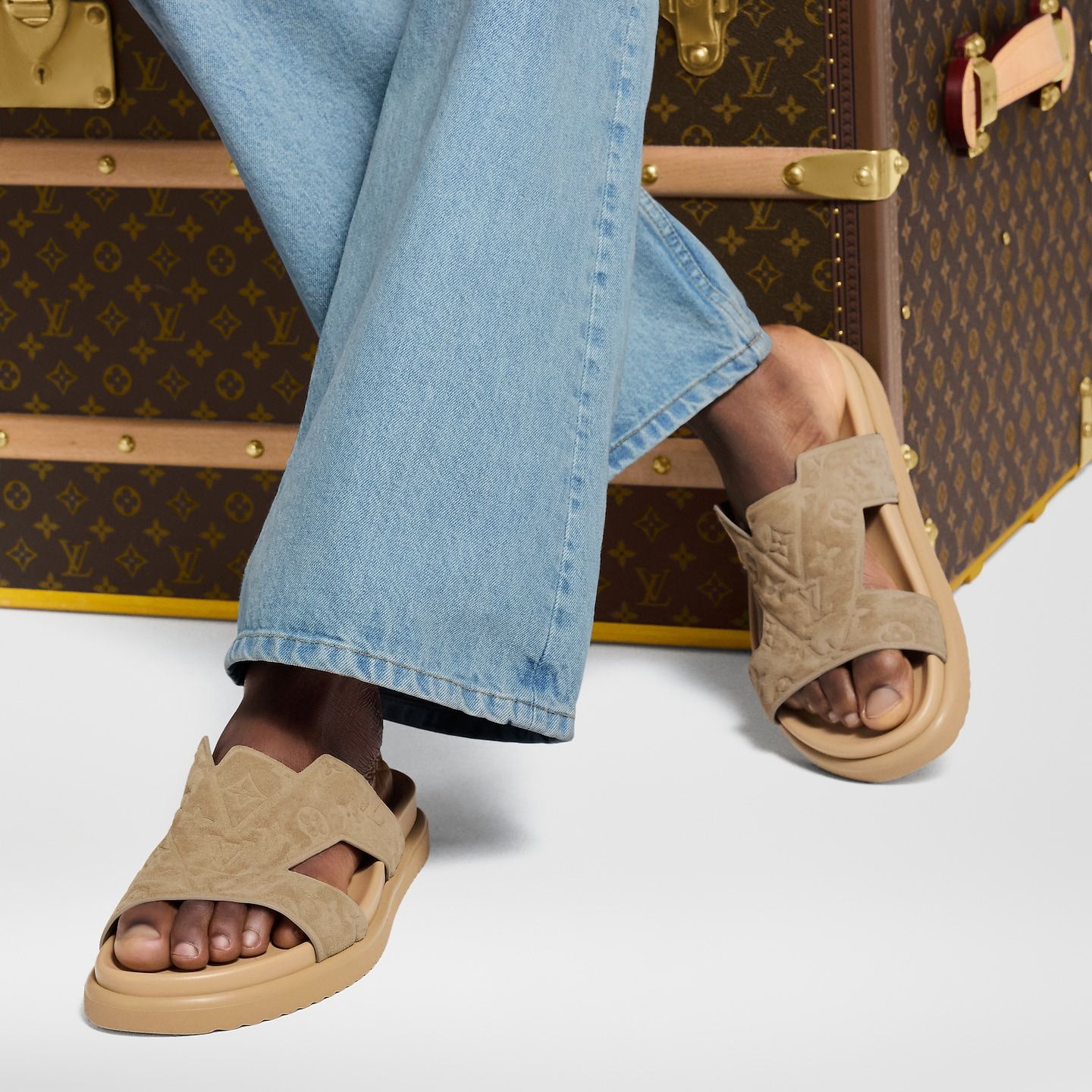  Dép Nam Louis Vuitton LV Oasis Mules 'Beige' 