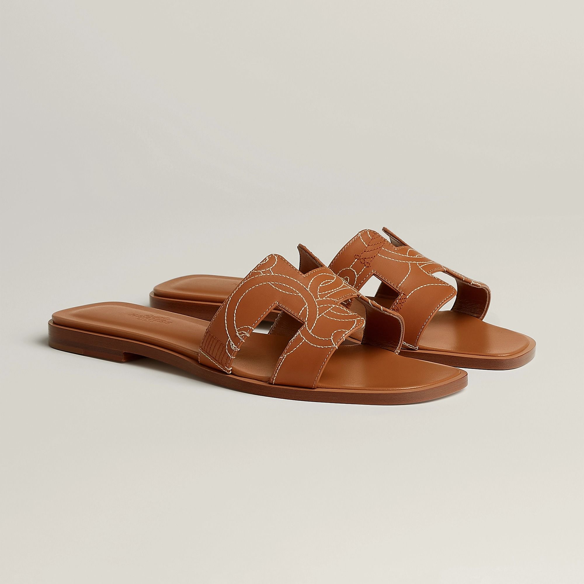  Dép Nữ Hermes Oran Sandal 'Naturel' 