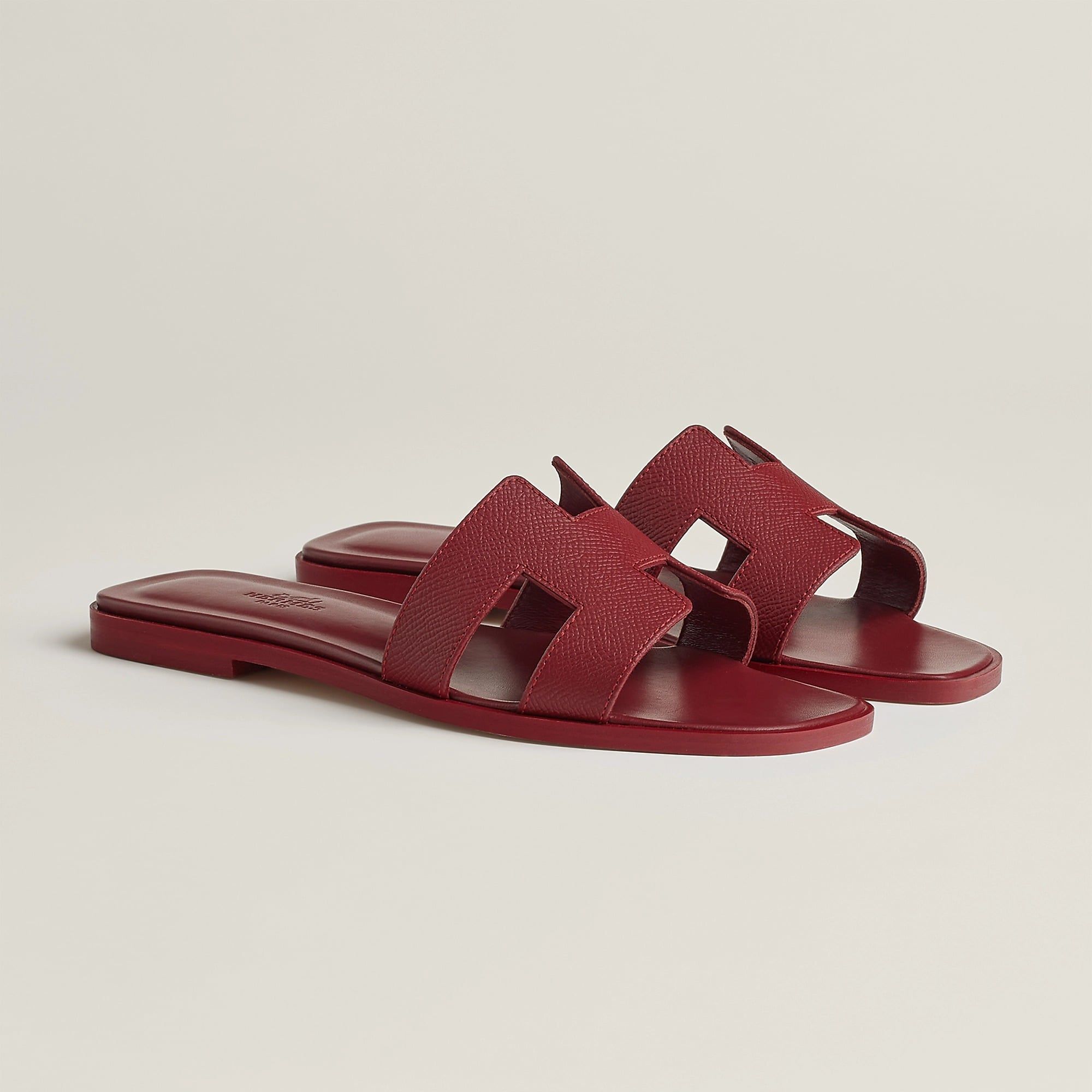  Dép Nữ Hermes Oran Sandal 'Rouge H' 