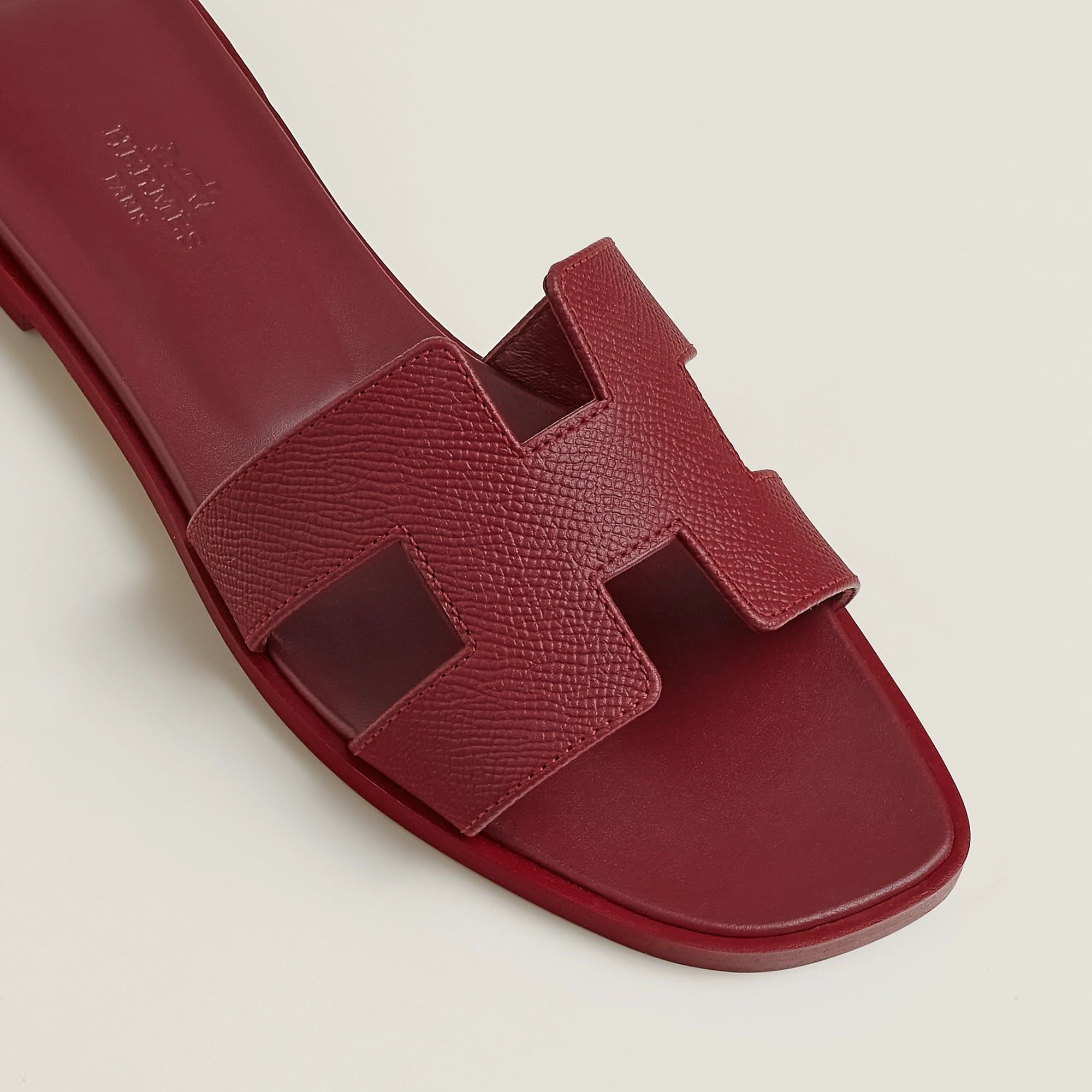  Dép Nữ Hermes Oran Sandal 'Rouge H' 