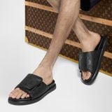  Giày Nam Louis Vuitton Miami Mules 'Black' 