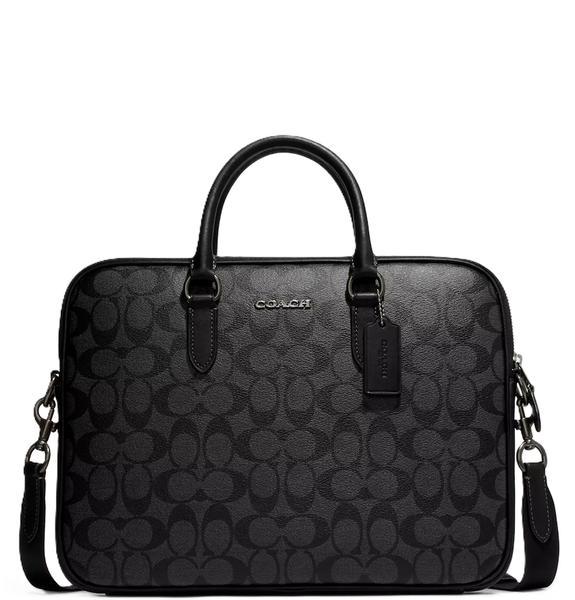  Túi Nam Coach Liam Compact Brief 'Black' 