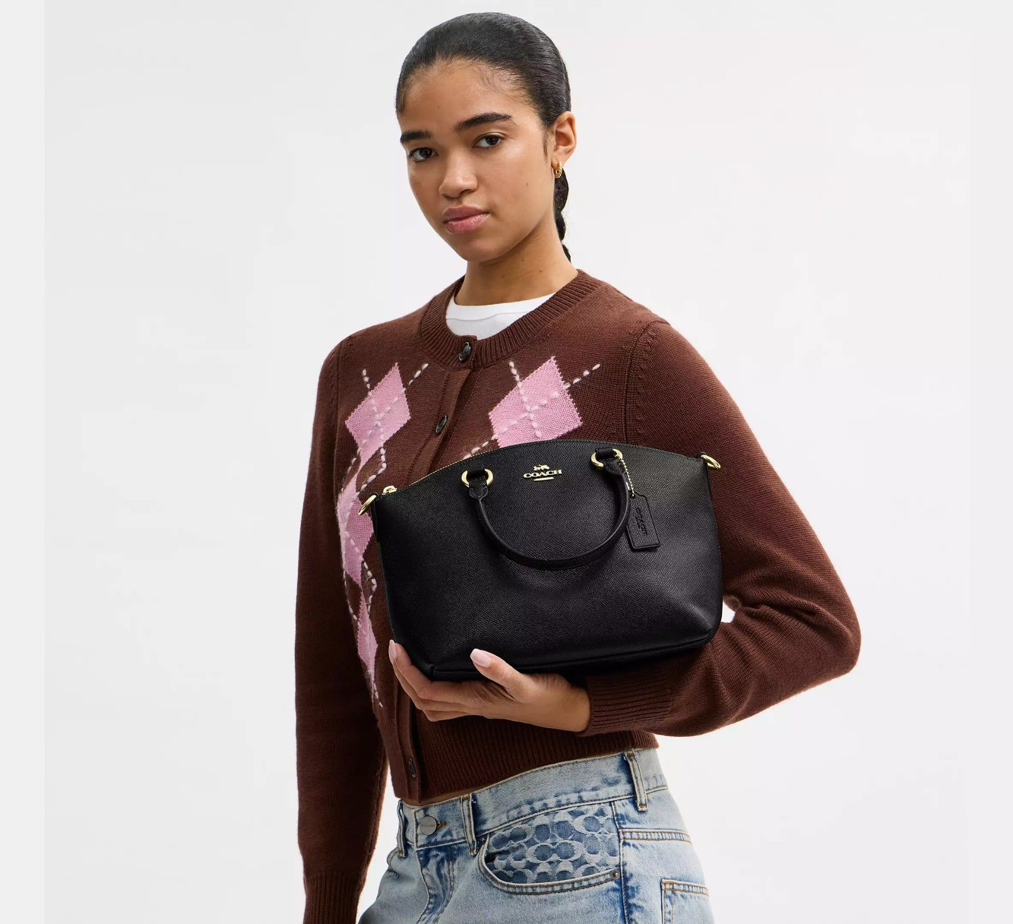  Túi Nữ Coach Sadie Satchel Bag 'Black' 