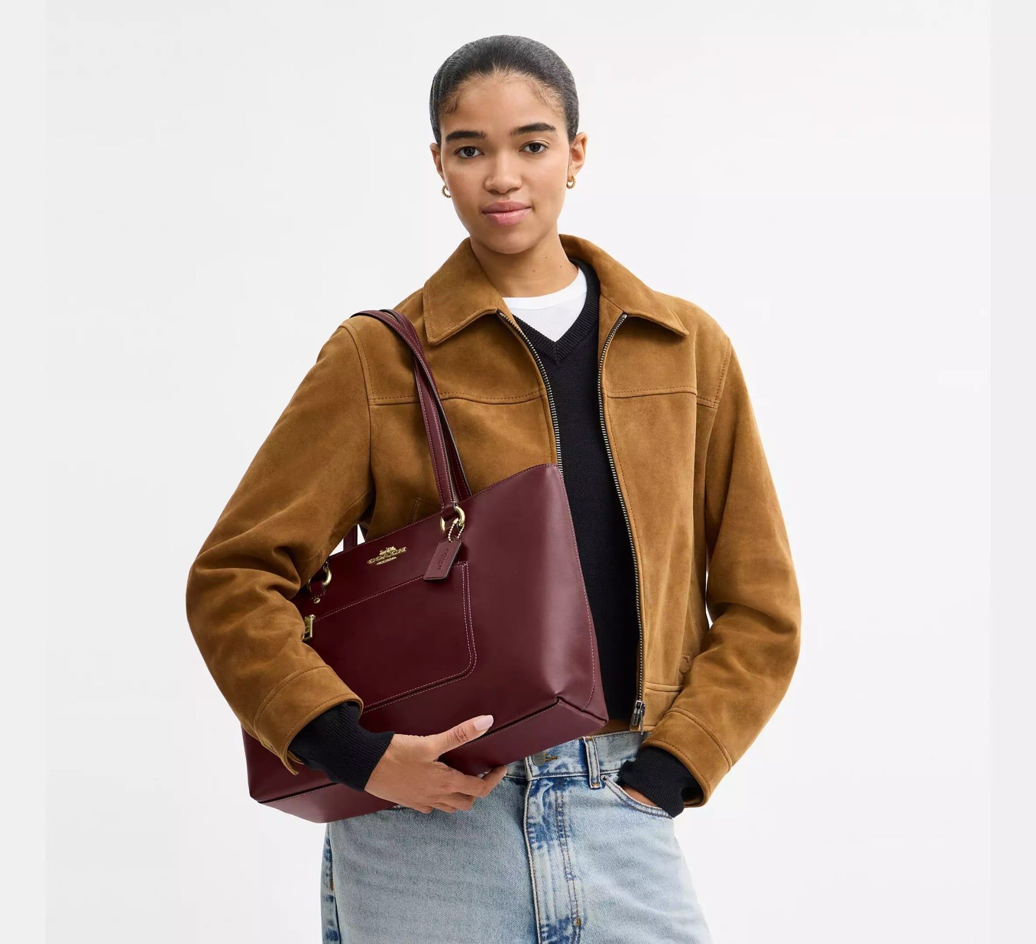  Túi Nữ Coach Station Tote Bag 'Maroon' 