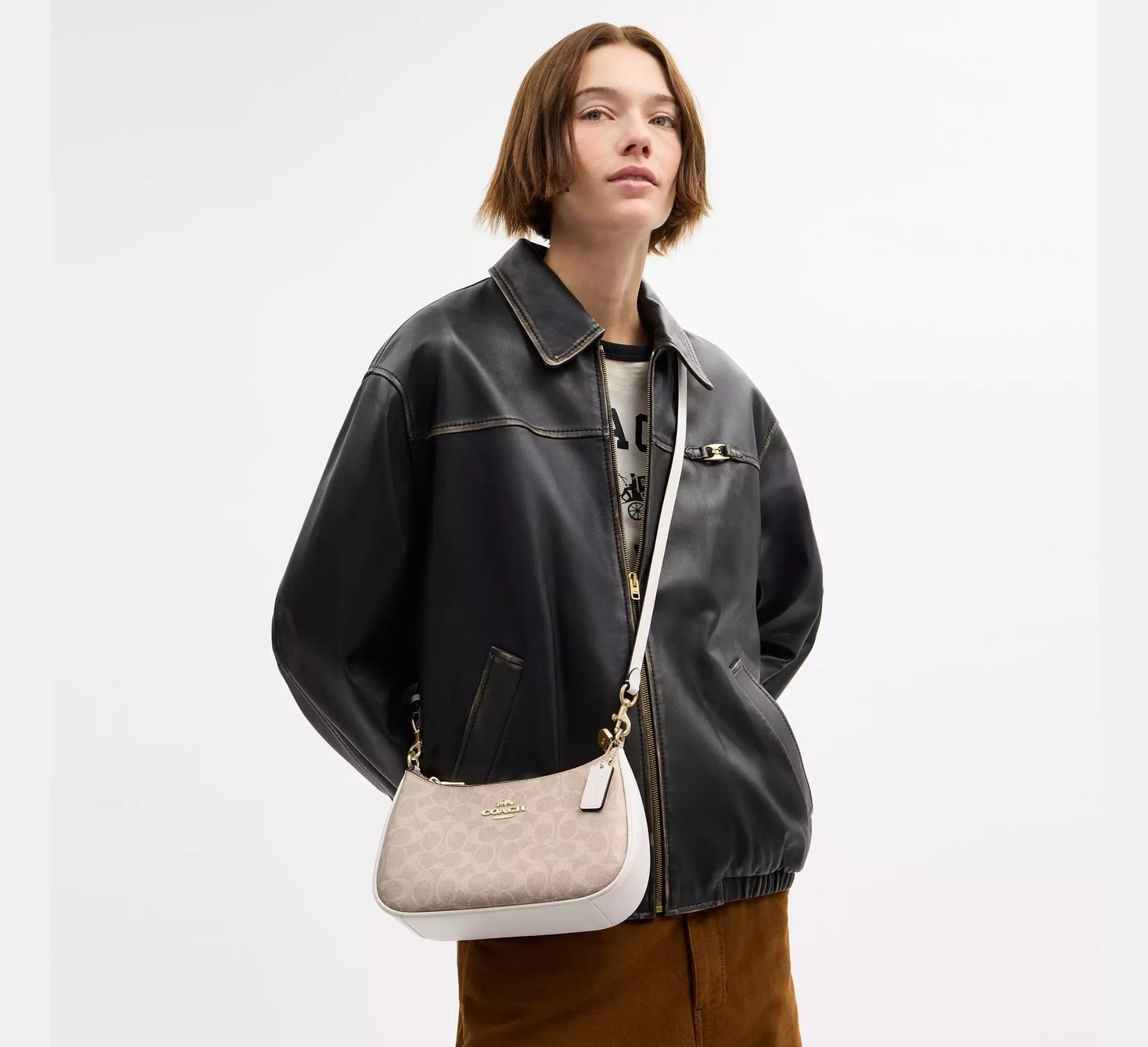  Túi Nữ Coach Teri Shoulder Bag 'Chalk' 