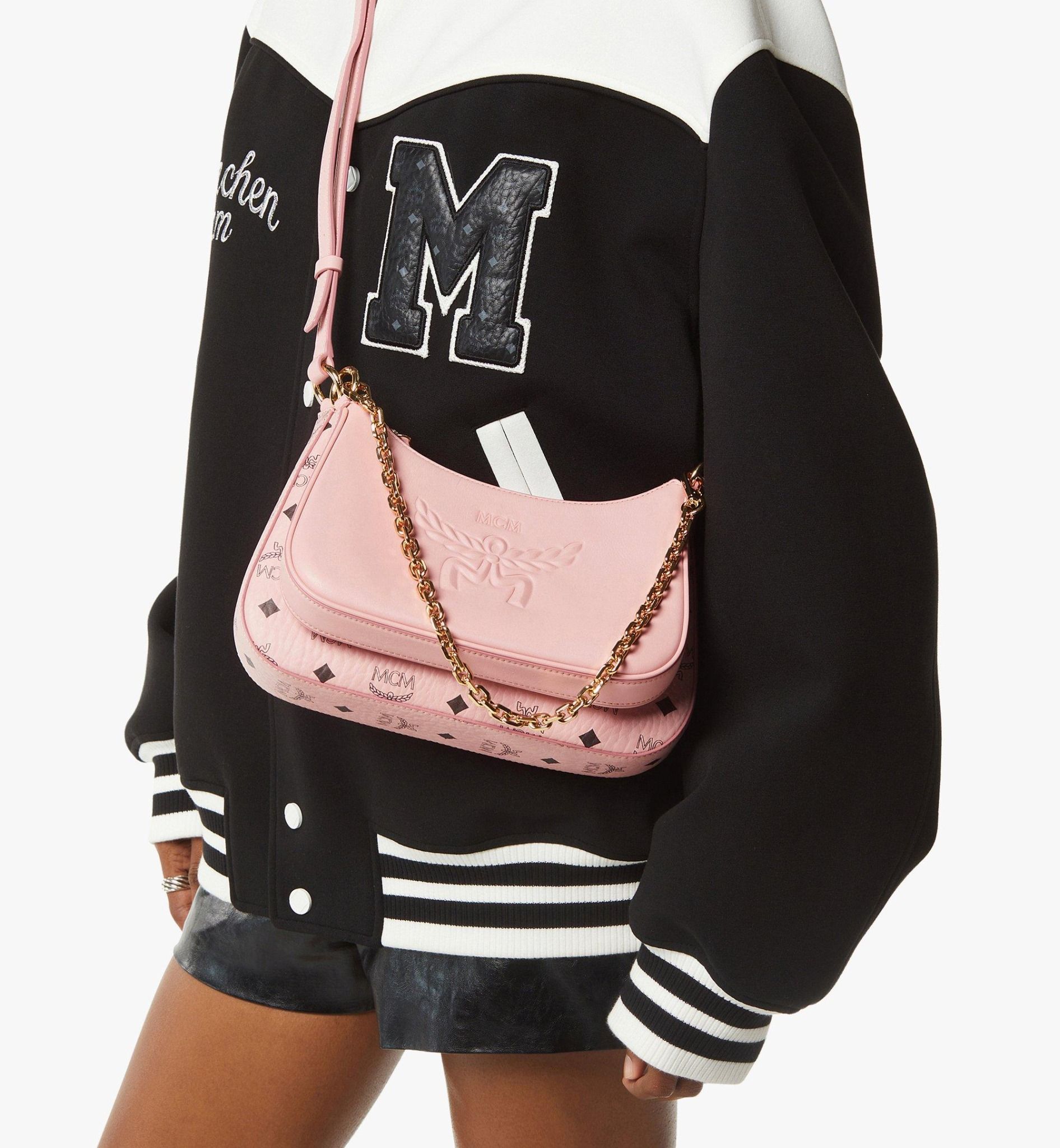  Túi Nữ MCM Aren Duo Hobo 'Soft Pink' 
