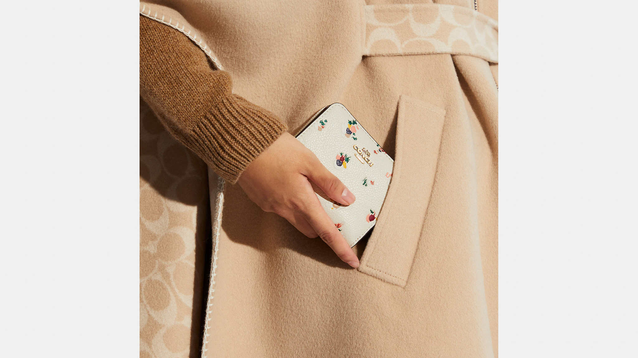  Ví Coach Billfold Floral Print 'Chalk' 