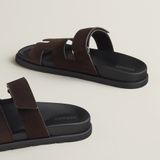  Dép Nữ Hermes Chypre Sandal 'Marron Ébène' 