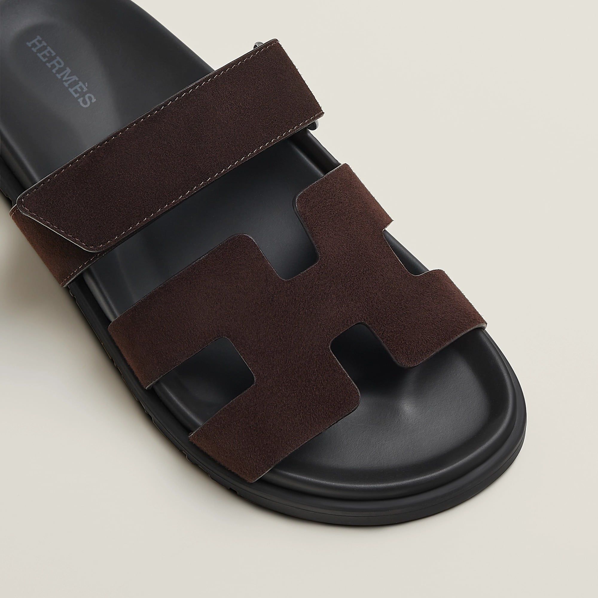  Dép Nữ Hermes Chypre Sandal 'Marron Ébène' 