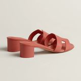  Dép Nữ Hermes Oasis Sandal 'Rouge Tomette' 