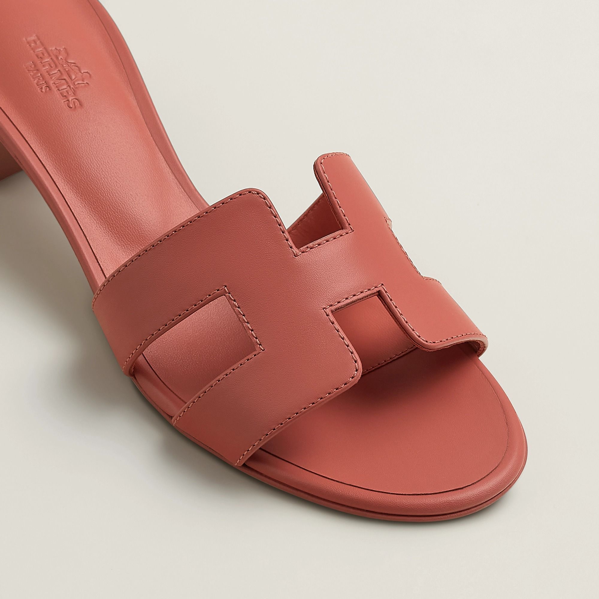  Dép Nữ Hermes Oasis Sandal 'Rouge Tomette' 