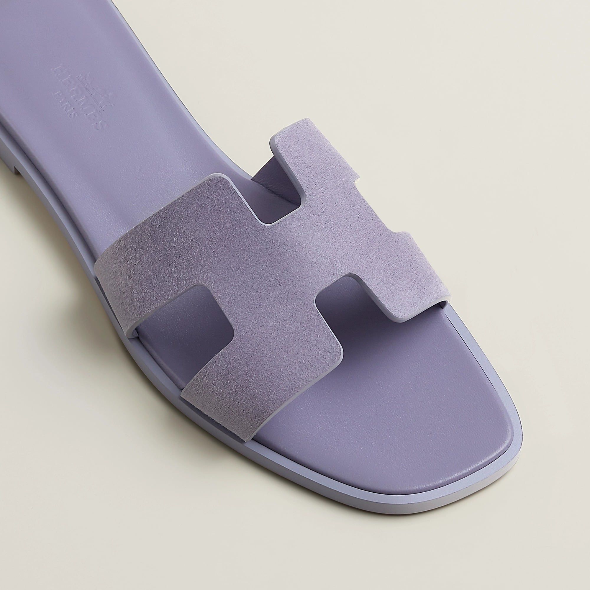  Dép Nữ Hermes Oran Sandal 'Violet Glycine' 