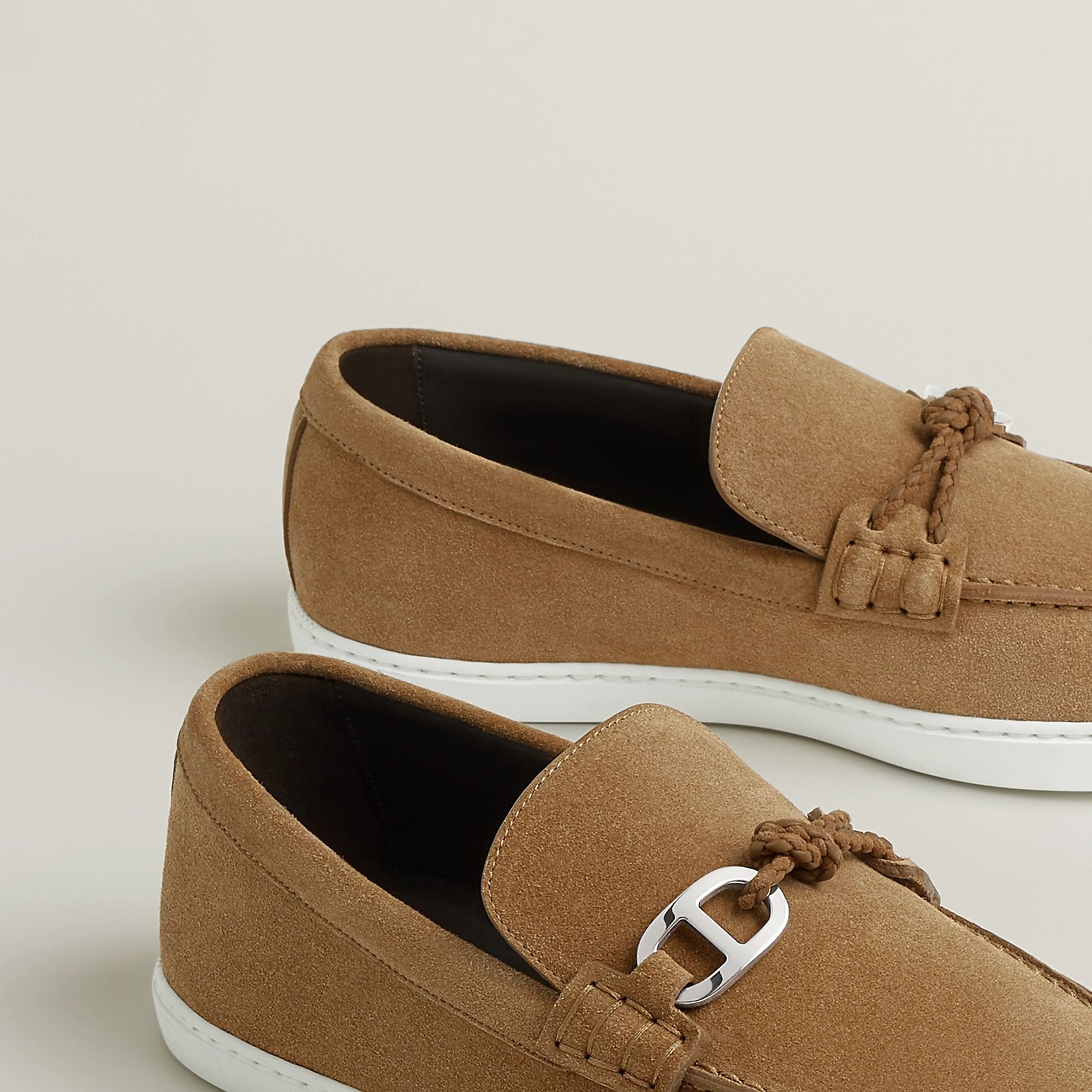  Giày Nam Hermes Ignacio Loafer 'Brun Fumé' 